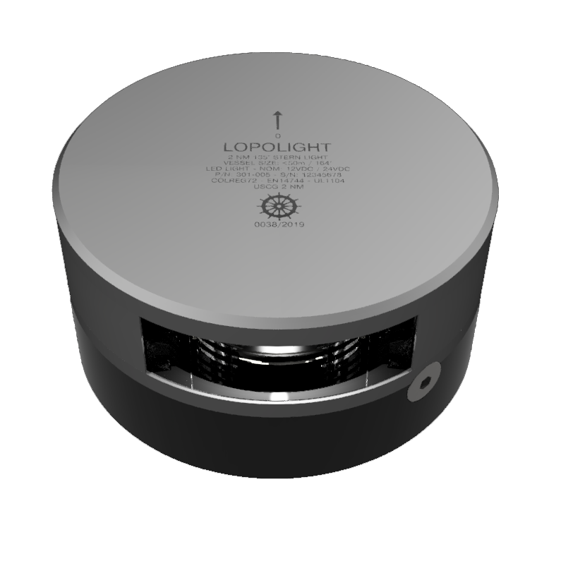 2nm 135° White, stern, silver anodized 2nm 135° White, stern, silver anodized